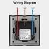 Energy Monitoring Smart Socket - 13a Tuya Wifi Single - Black - Image 3