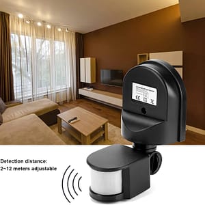 Outdoor and Indoor Motion Sensor – Wall / Ceiling Mount - Black