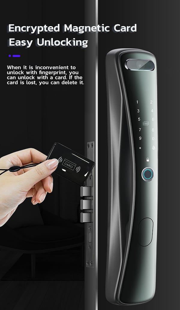 Tuya Smart Door Lock With 3d Facial Recognition Fingerprint Doorbell - Image 7