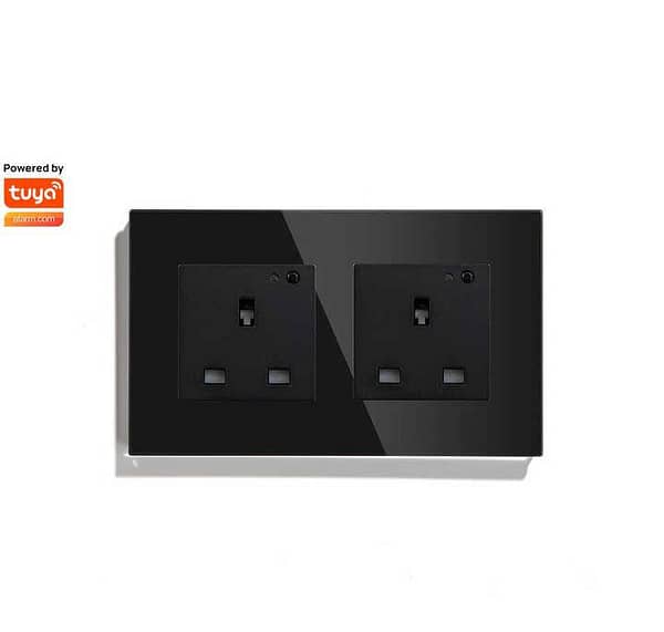 16A Double Socket(black and white)