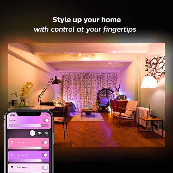 Philips Hue White And Colour Ambiance A19 Led Smart Bulb - Bluetooth & Zigbee Compatible - Image 6