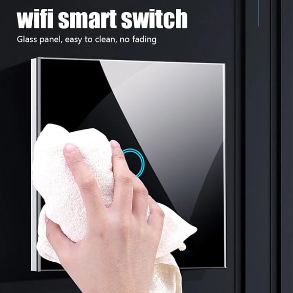 Smart Wifi Wall Switch - 1 Gang - Black - Image 8