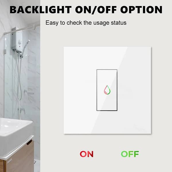 Energy Monitoring Smart Ac And Water Heater Switch Wifi - 20a White - Tuya - Image 3