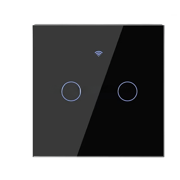 2 Gang Smart Wifi Light Switch Tuya – Black