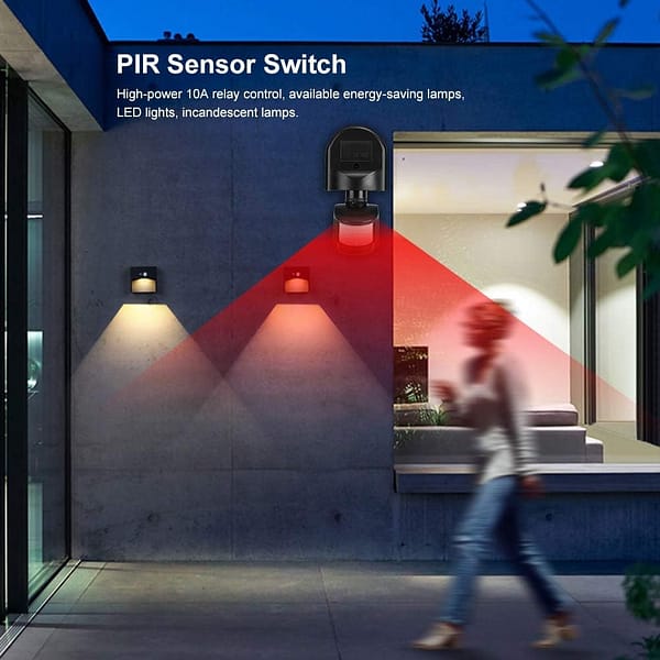 Outdoor and Indoor Motion Sensor – Wall / Ceiling Mount - Black - Image 7