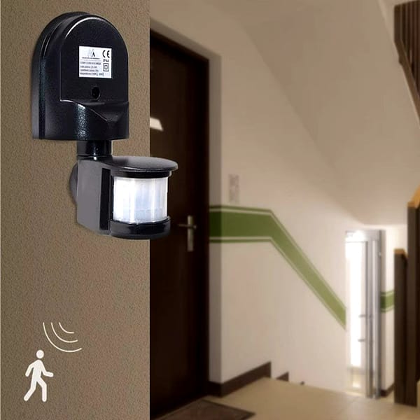 Outdoor and Indoor Motion Sensor – Wall / Ceiling Mount - Black - Image 3