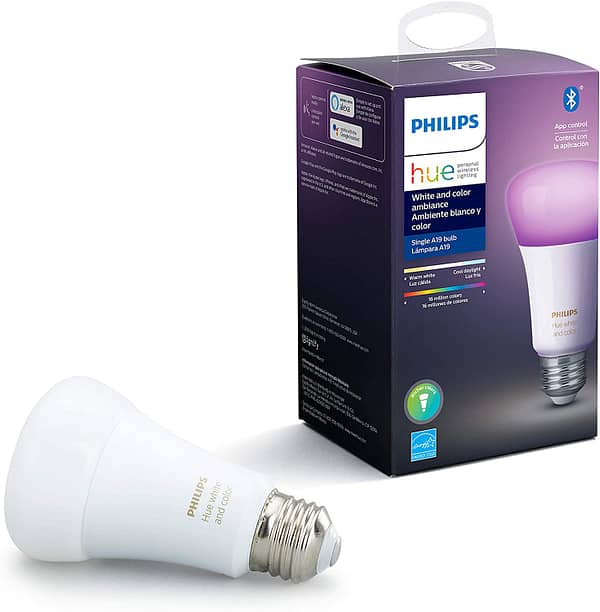 Philips Hue White And Colour Ambiance A19 Led Smart Bulb - Bluetooth & Zigbee Compatible