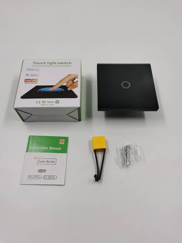 Smart Wifi Wall Switch - 1 Gang - Black - Image 2