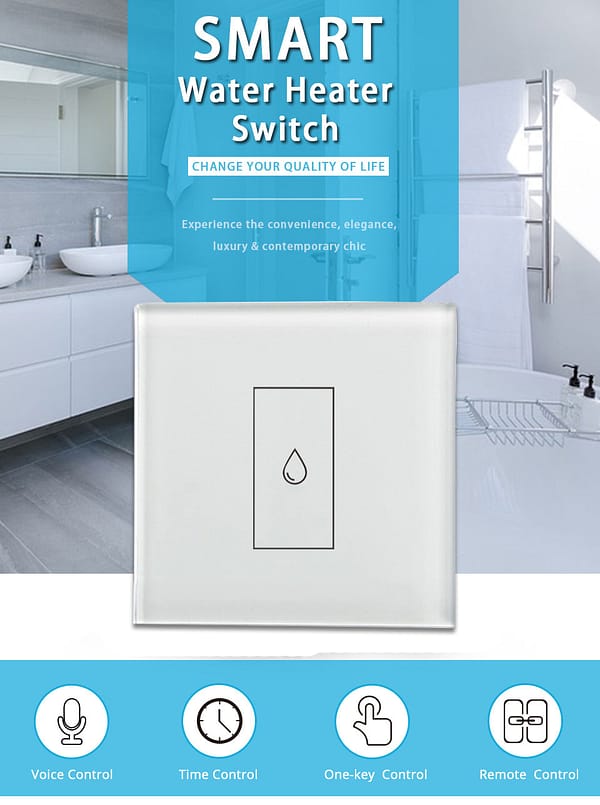 Smart Water Heater Switch Wifi - 20amps White - Image 6