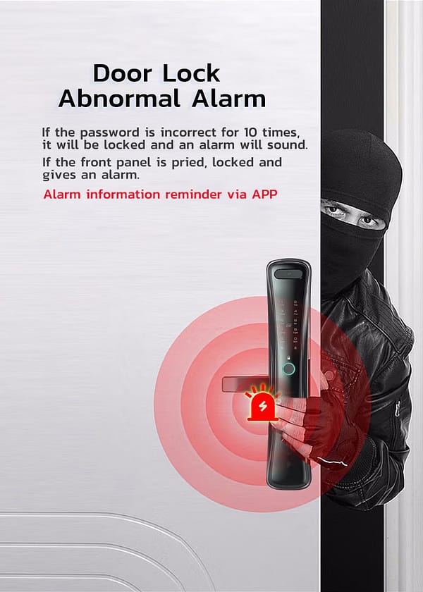 Tuya Smart Door Lock With 3d Facial Recognition Fingerprint Doorbell - Image 11